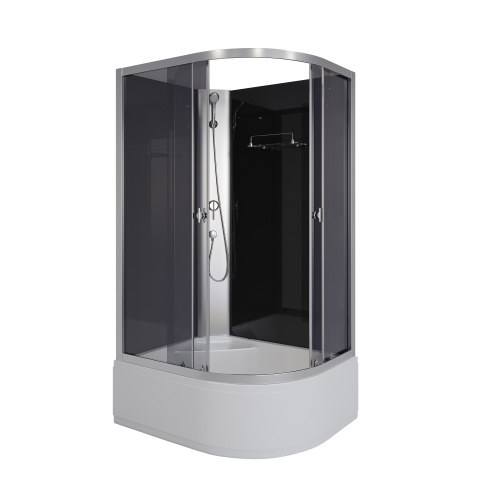 Душевая кабина Niagara Eco E110/80/40L/TN/BK 110х80 асимметричная без крыши ориентация левая - фото 2